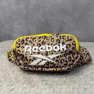 Reebok Xenon Leopard Print Yellow Fanny Pack Shoulder Bag Water Resistant